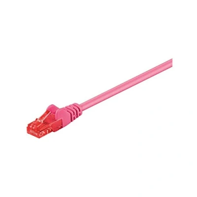 Image of Goobay 95593 CAT 6 Patch Cable, U/UTP, Magenta, 1.5 m Length