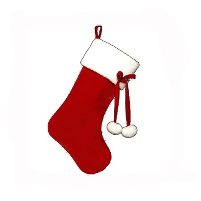 Image of Christmas Novelty Pompom Stocking Xmas Decorations