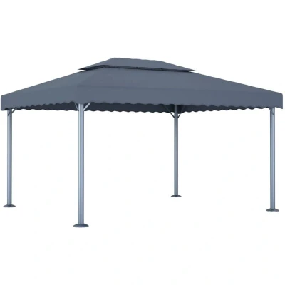 Image of vidaXL Gazebo 400x300 cm Anthracite Aluminium