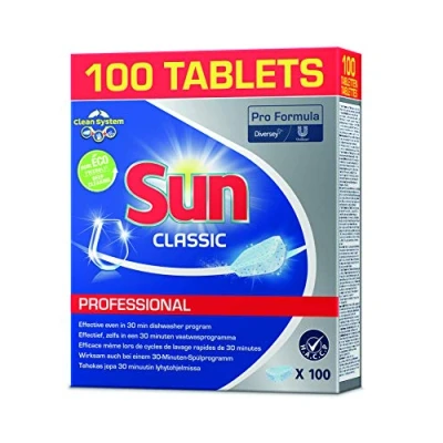 Image of Sun Professional Citrus Dishwasher Tablets (100 Tablets, Concentrated, Classic CO:NL)