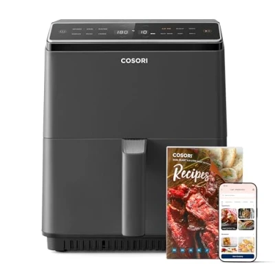 Image of COSORI Smart Air Fryer Oven Dual Blaze 6.4L, Double Heating Elements, Cookbook, No Shaking &amp; Preheating, APP Control, 12 Functions, Fry, Roast, Bake, Reheat, Dishwasher Safe