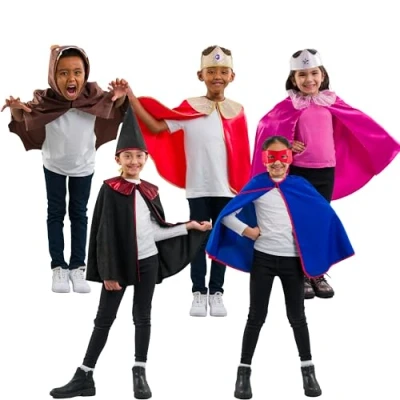 Image of PRETEND TO BEE Storytime Capes, Fancy Dress Costume for Kids, Set of 5 18+ Months
