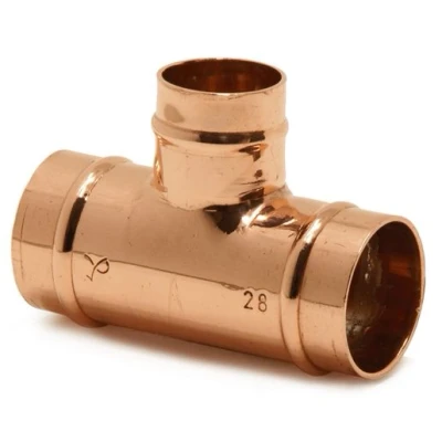 Image of Pegler Yorkshire Solder Ring Reducing Tee Branch 28 x 15mm YP25 08492.