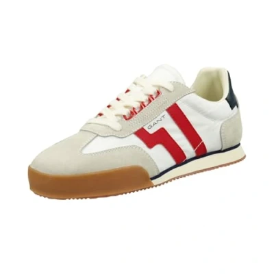 Image of GANT Baylle Trainers, Men&#039;s, Size: 8, Off white/red shoes