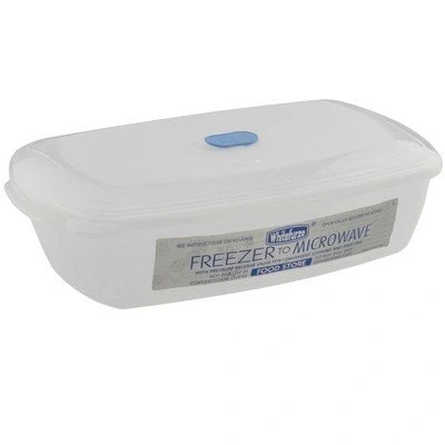 Image of Whitefurze Durable Plastic 2.33L Rectangular Freezer to Microwave Food Storage Container Item [Pack of 5]