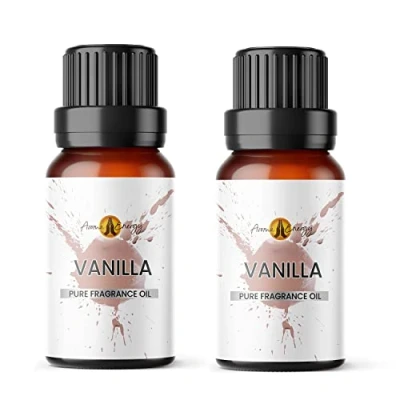 Image of Aroma Energy Vanilla Fragrance Oil 20ml (2 x 10ml) Highly Scented for Making Candle, Soap, Wax Melt, Diffuser etc