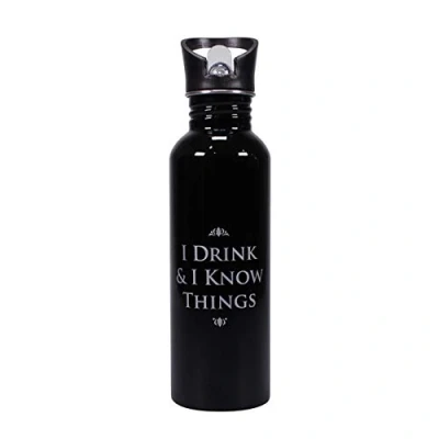 Image of Half Moon Bay WTRBGT01 Game of Thrones Water Bottle I Drink &amp; Know Things Accessori Cooking, Youth Unisex, Multicolor, Unique