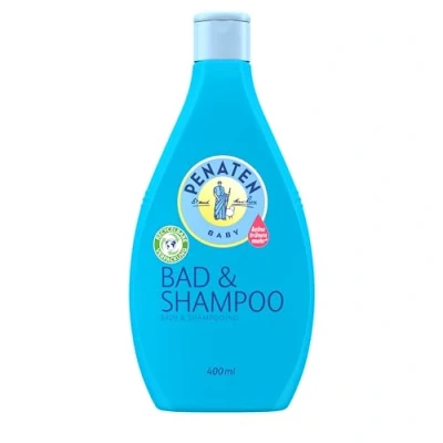 Image of PENATEN Bath &amp; Shampoo (400 ml), Mild Baby Formulated Without Parabens Dyes, Specially Designed for Newborns Shower Gel Hair Delicate Skin