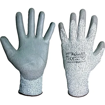 Image of 1 Pair Anti Cut Resistant Work Safety Gloves Builders Grip Protection Level 5 (XL/10)
