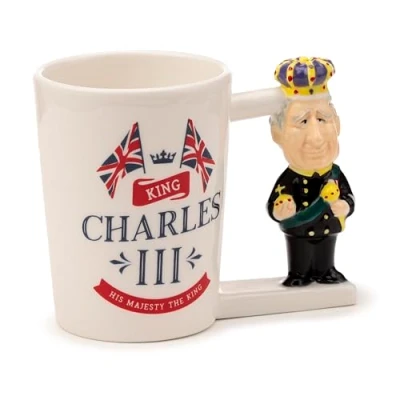 Image of Armona Trading LTD King Charles III Ceramic Shaped Handle Mug