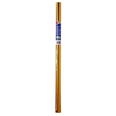 Image of Clairefontaine Ref 95575C Double Sided Aluminium Paper Roll (Single Roll) 80cm Width x 50cm Length, 175gsm Paper, Coloured Side &amp; Gold