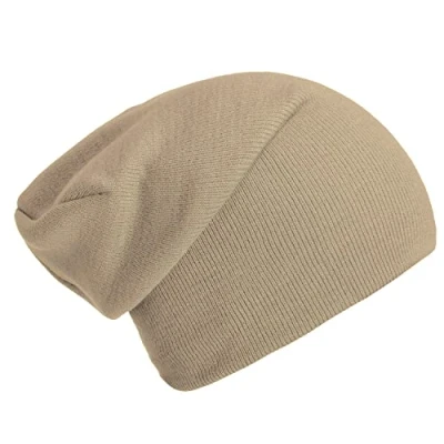 Image of DonDon Beanie hat men hats for women Winter Slouch design beige