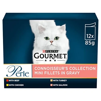 Image of Gourmet Perle Connoisseurs Collection Gravy Wet Cat Food 12x85G, Pack of 4