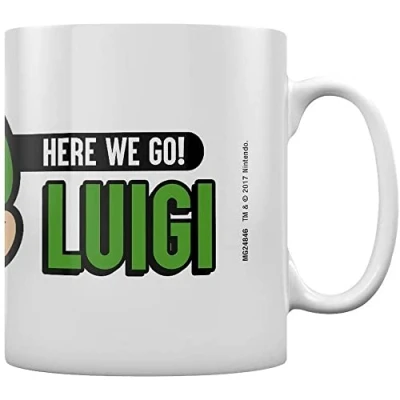 Image of Pyramid International Super Mario Here We Go Luigi Coffee Mug, Multicolour