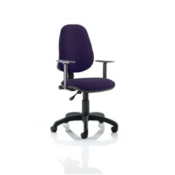 Image of Eclipse Plus I Lever Task Operator Chair Bespoke with Height Adjustable Arms In Tansy Purple