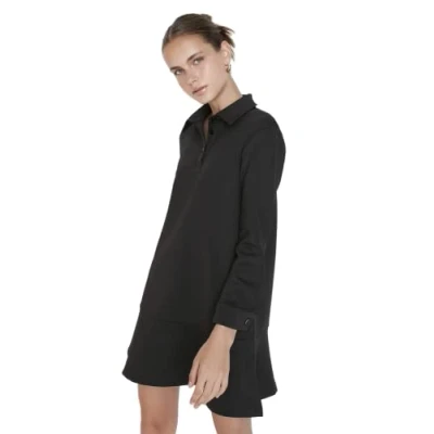 Image of Trendyol Women Mini Ruffle Hem Regular Knit Dress Schwarz