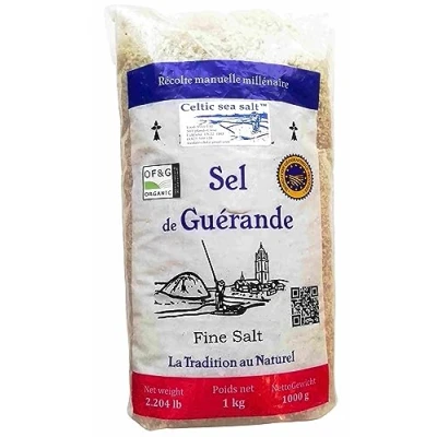 Image of Sel De Guerande Celtic Sea Salt Fine 1000g (1kg) Eco Packaging