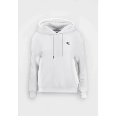 Image of Calvin Klein Jeans Embroidery Hoodie Hoodie, Women&#039;s, Size: XXL, Bright white