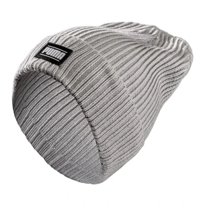 Image of PUMA Ribbed Classic Cuff Beanie Ash Gray