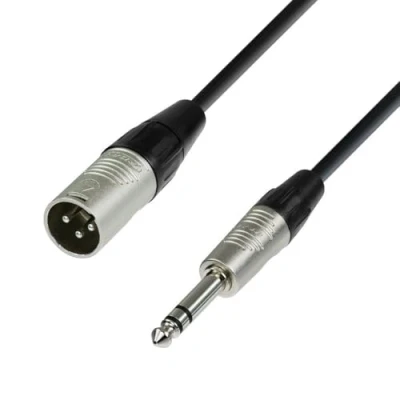 Image of Adam Hall 4 Star Series 10m Rean XLR Male to 6.3mm Jack Stereo Microphone Cable