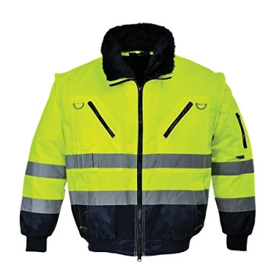 Image of Portwest HI Vis 3 in 1 Pilot Jacket, Size: XL, Colour: Yellow/Navy, PJ50YNRXL