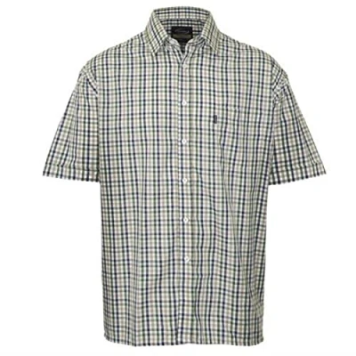 Image of Champion Mens Doncaster Country Casual Short Sleeve Shirt Green Check 3XL