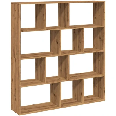 Image of vidaXL Book Cabinet Artisian Oak 132x29x141.5 cm Engineered Wood