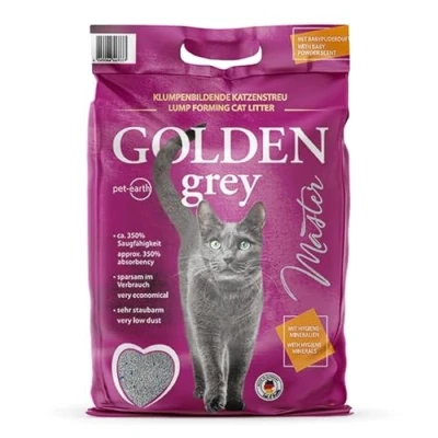 Image of Golden Grey fine 14kg baby powder scented + silicate clumping litter