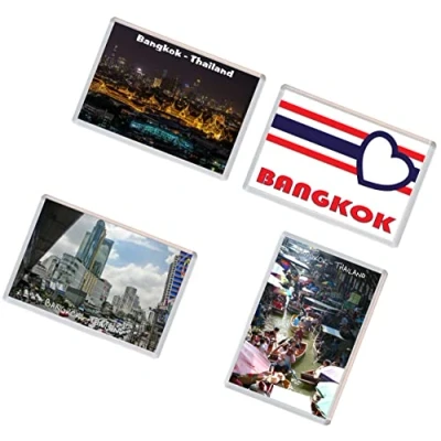 Image of Baked Bean Store Bangkok Thailand 4 PACK Jumbo Fridge Magnet/Magnets