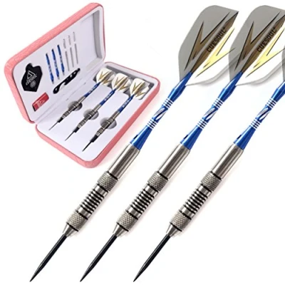 Image of CUESOUL Tungsten Steel Tip Darts Precise Barrels 24 Grams 90% with Luxury Case
