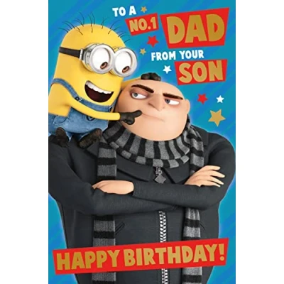 Image of Danilo Cards Dad Minions Card, Despicable Me Birthday Card,Multi,9 X 6