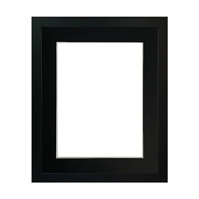 Image of FRAMES BY POST 0.75 Inch Black Picture Photo Frame With Mount 12 x 10 Image Size 9 7 Plastic Glass