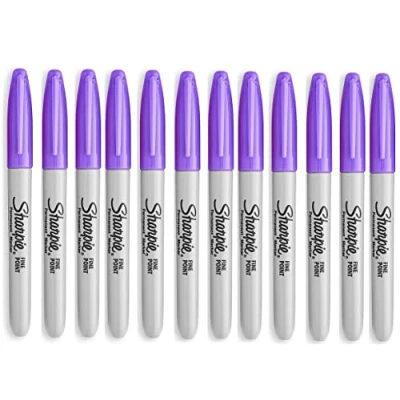 Image of Sharpie Fine Point Permanent Marker Ultra Violet 12 Pack