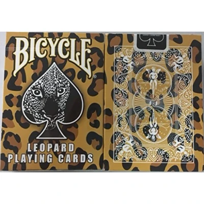 Image of Bicycle Leopard Deck Playing Cards Skin Back Design