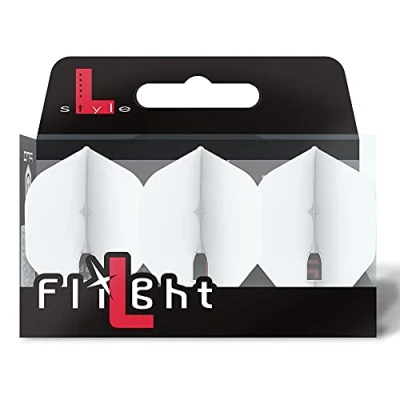 Image of PerfectDarts 1 SET L STYLE CHAMPAGNE DART FLIGHTS STANDARD WHITE