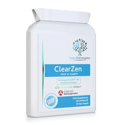 Image of ClearZen Rhodiola, Ashwagandha and Shilajit Adaptogen 3 in 1 KSM 66 1500mg, Rhodiola 500mg (3% Rosavins, 1% Salidrosides) &amp; 60% Fulvic Acid No Artificial fillers or Binders