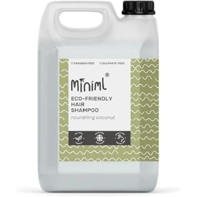 Image of Miniml Natural Eco Hair Shampoo 5L Refill Nourishing Coconut Men and Womens Sensitive Scalp &amp; Skin Cruelty Free Vegan Friendly For Greasy, Curly, Dry Dandruff