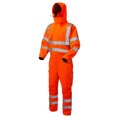Image of Leo Watertown ISO 20471 Class 3 EcoViz® 10KX Stretch Coverall Orange (X Large)