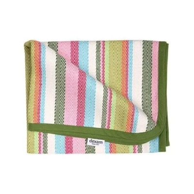 Image of Dexam Recycled Cotton Striped Oven Cloth Green