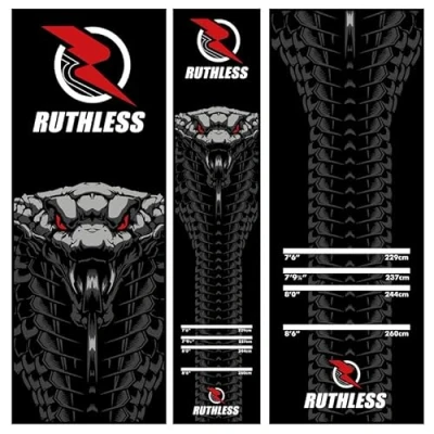 Image of RUTHLESS Darts Mat Heavy Duty Non Slip Durable Carpet Dart for Floor Black (Cobra)