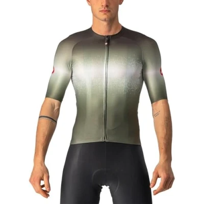 Image of CASTELLI 4522014 075 AERO RACE 6.0 JERSEY Sweatshirt Men&#039;s Military Green/Light Black XXL