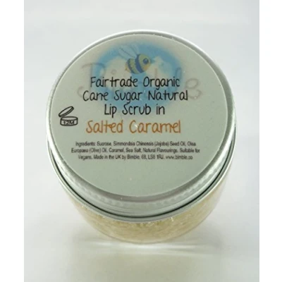 Image of Bimble Organic Raw Cane Sugar Natural Lip Scrub 25g Salted Caramel Flavour