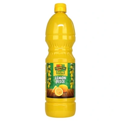 Image of Tropical Sun 100% Pure Lemon Juice, 1L (Pack of 1). Perfect for Tacos, Drinks, Sauces, Salad Dressings