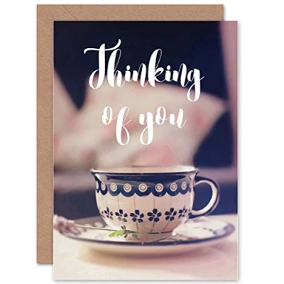 Image of Wee Blue Coo CARD GREETING FRIENDSHIP THINKING OF CUPPA GIFT