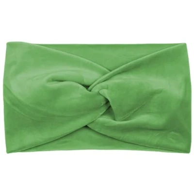Image of styleBREAKER women velvet look headband with twist knot, hairband 04026040, Colour:Green