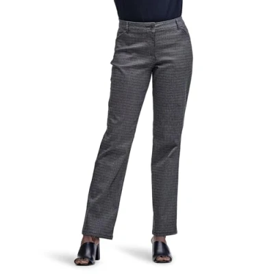 Image of Lee Women&#039;s Relaxed Fit All Day Straight Leg Pant, Black/White Rockhill Plaid, 18 Long