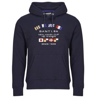 Image of GANT Graphic Hoodie, Men&#039;s, Size: Medium, Evening blue
