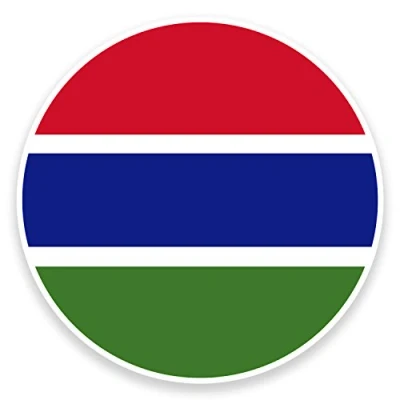 Image of 2 x 10cm Gambia Flag Vinyl Sticker Decal Laptop Car Luggage Travel Label #9057 (10cm Wide High)