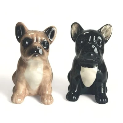 Image of Lesser &amp; Pavey Salt Pepper Set for All Types of Kitchen Ceramic Shaker British Designed Lovely Pots Suitable Home (Frenchies)