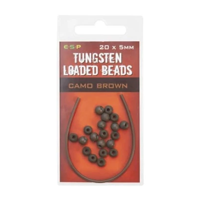Image of ESP Tungsten Loaded Beads 20 x 5mm: Camo Brown